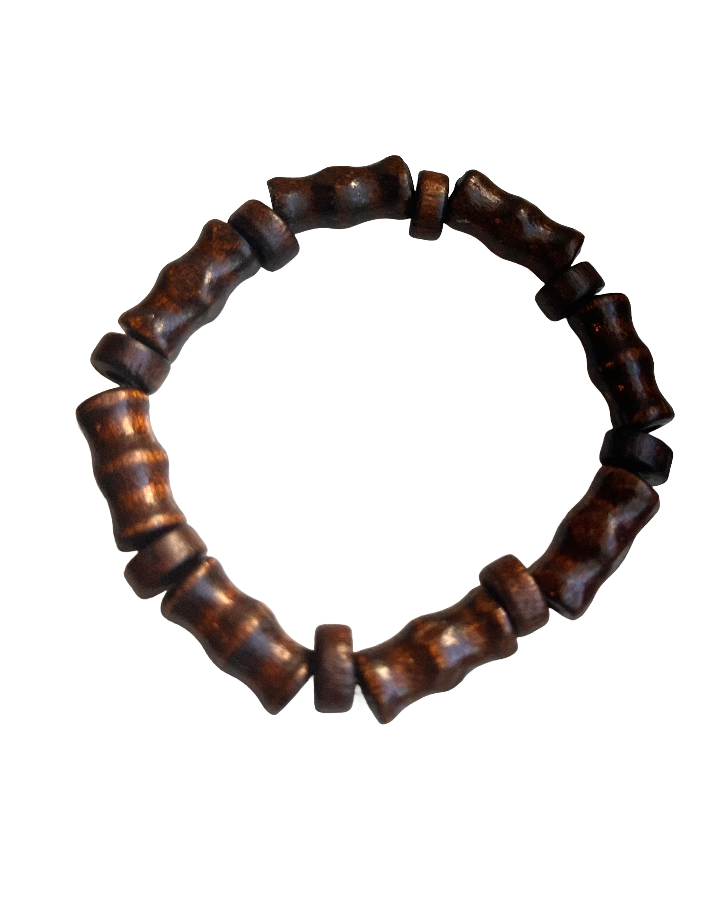 Bracelet from wooden beads --  Brown