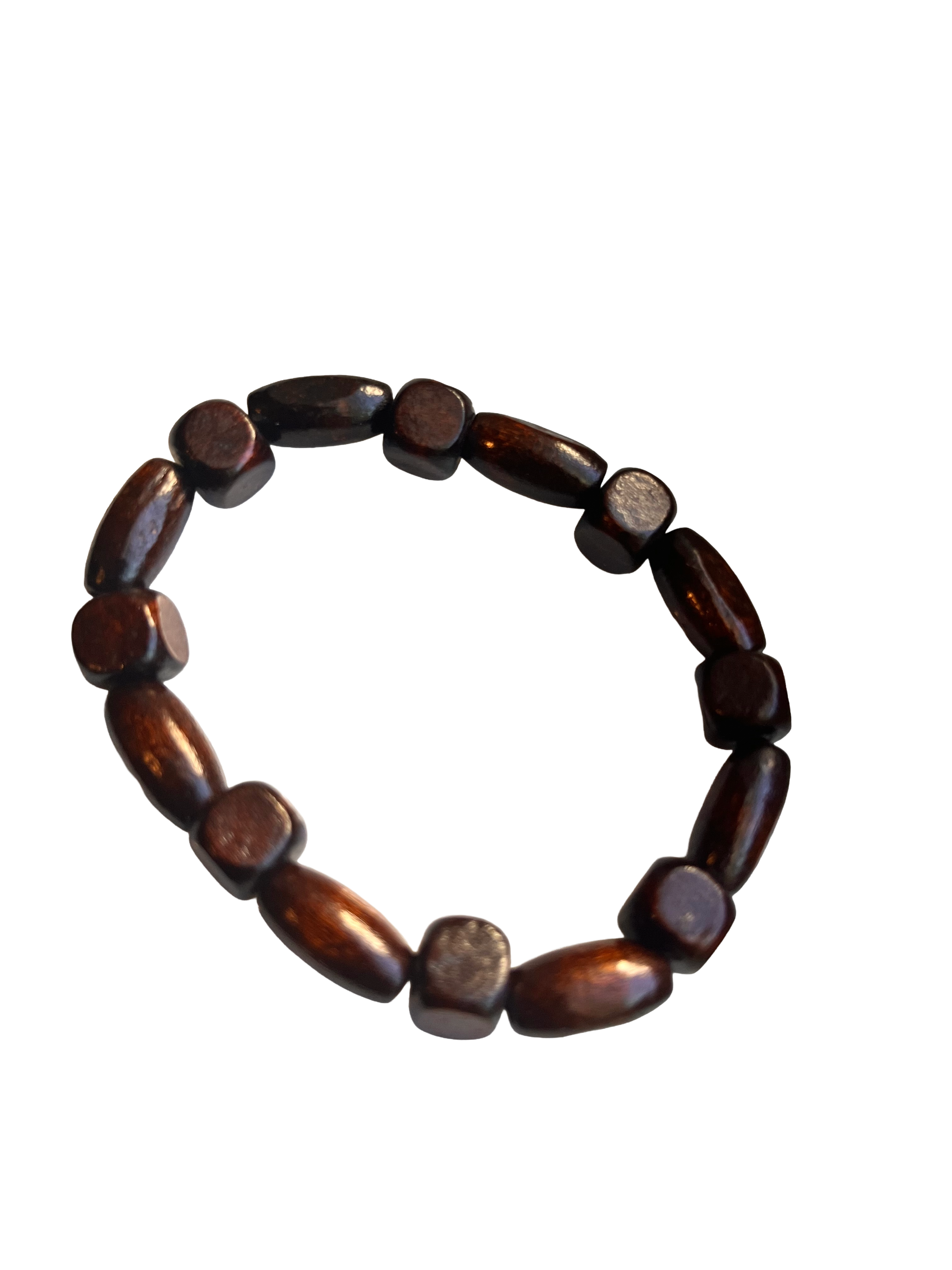 Brown Beaded Wooden Bracelet