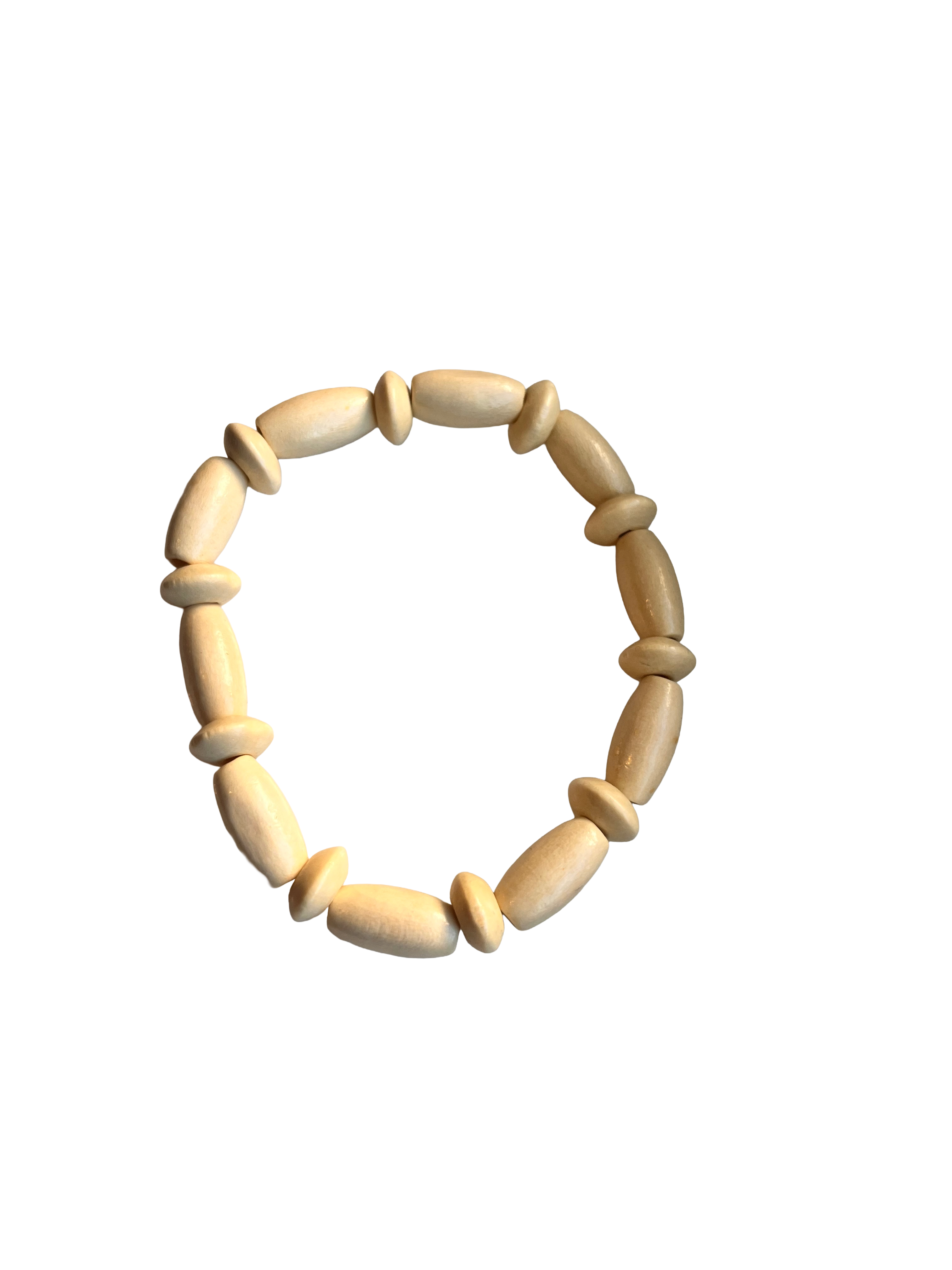 Cream Coloured Wooden Bracelet